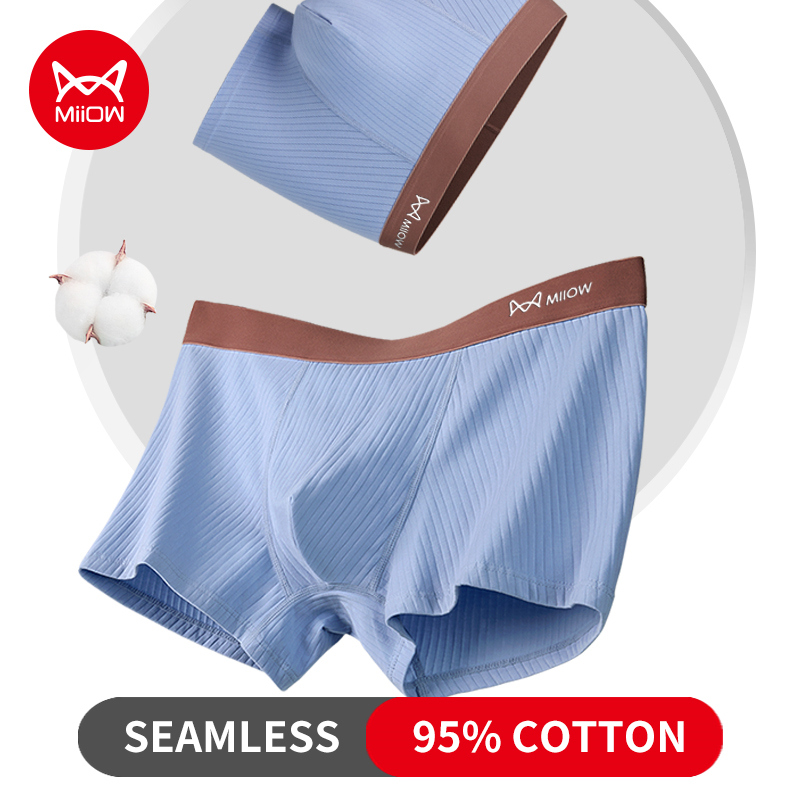Boxer Brief Pack Cotton - MiiOW 3 adet Örgü Pamuk Erkek