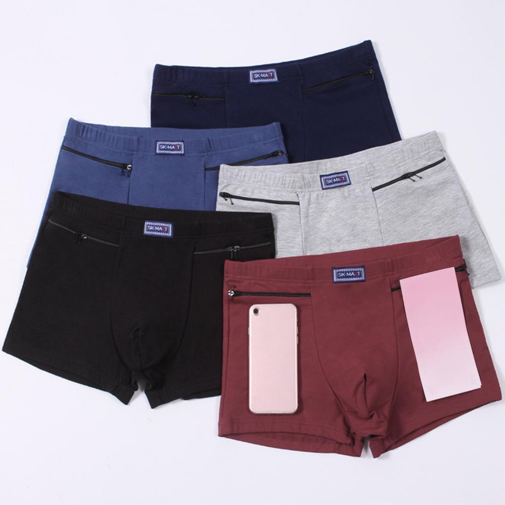 Boxer Brief Pack Cotton - Erkek Cepler İç Giyim Anti-hırsızlık Külot