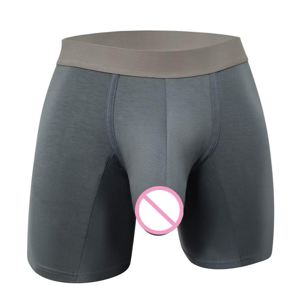 Long Leg Trunk Men - Erkek Modal Boxer Şort, Uzun Paçalı,