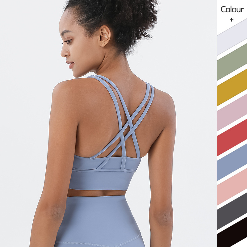 Quick Dry Underwear - Yeni çapraz geri naylon Yoga üst
